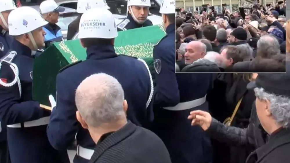 Edip Akbayram'ın cenazesinde skandal görüntüler